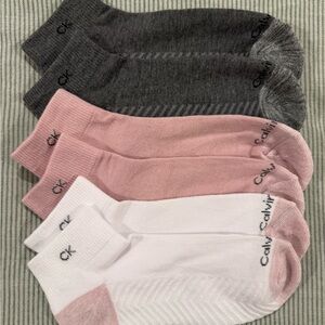 Calvin Klein No-Show Sock 6-Pack — Charcoal, Blush Pink, White
